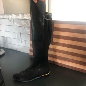 Black knee high boots